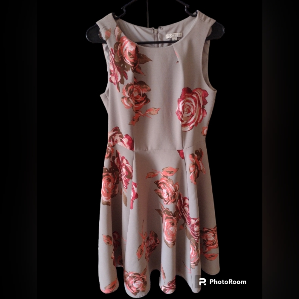 Gray and pink floral Eva Mendes size medium Dress from New York and co size 8